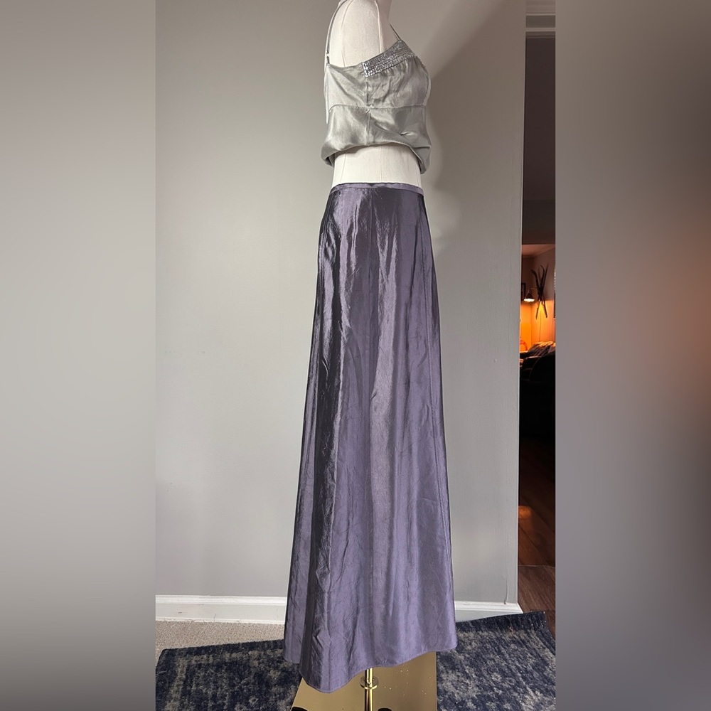 VINTAGE JS COLLECTIONS 90s Asymmetric Formal Skirt Minimalist Romantic Goth | 10 - Picture 8 of 13